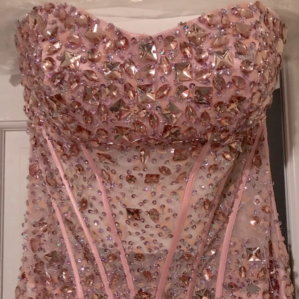 Alyce Paris beaded couture prom dress